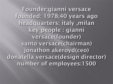 when was versace established